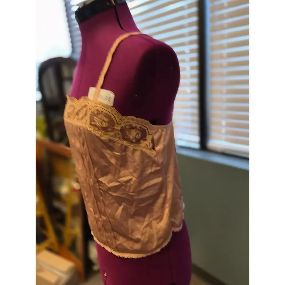 Vintage Kayser Satin Lace Corset Camisole USA Size 34